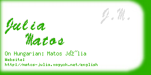 julia matos business card